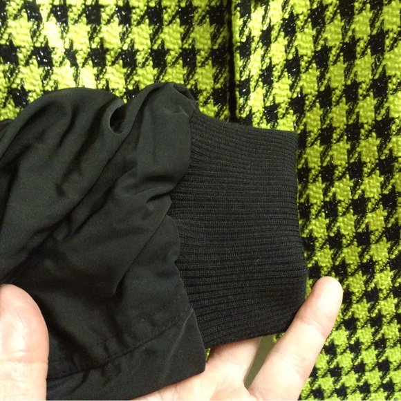 NWT Circus NY unique funky bold Sulphur Spring Houndstooth Blazer Bomber - Picture 10 of 16